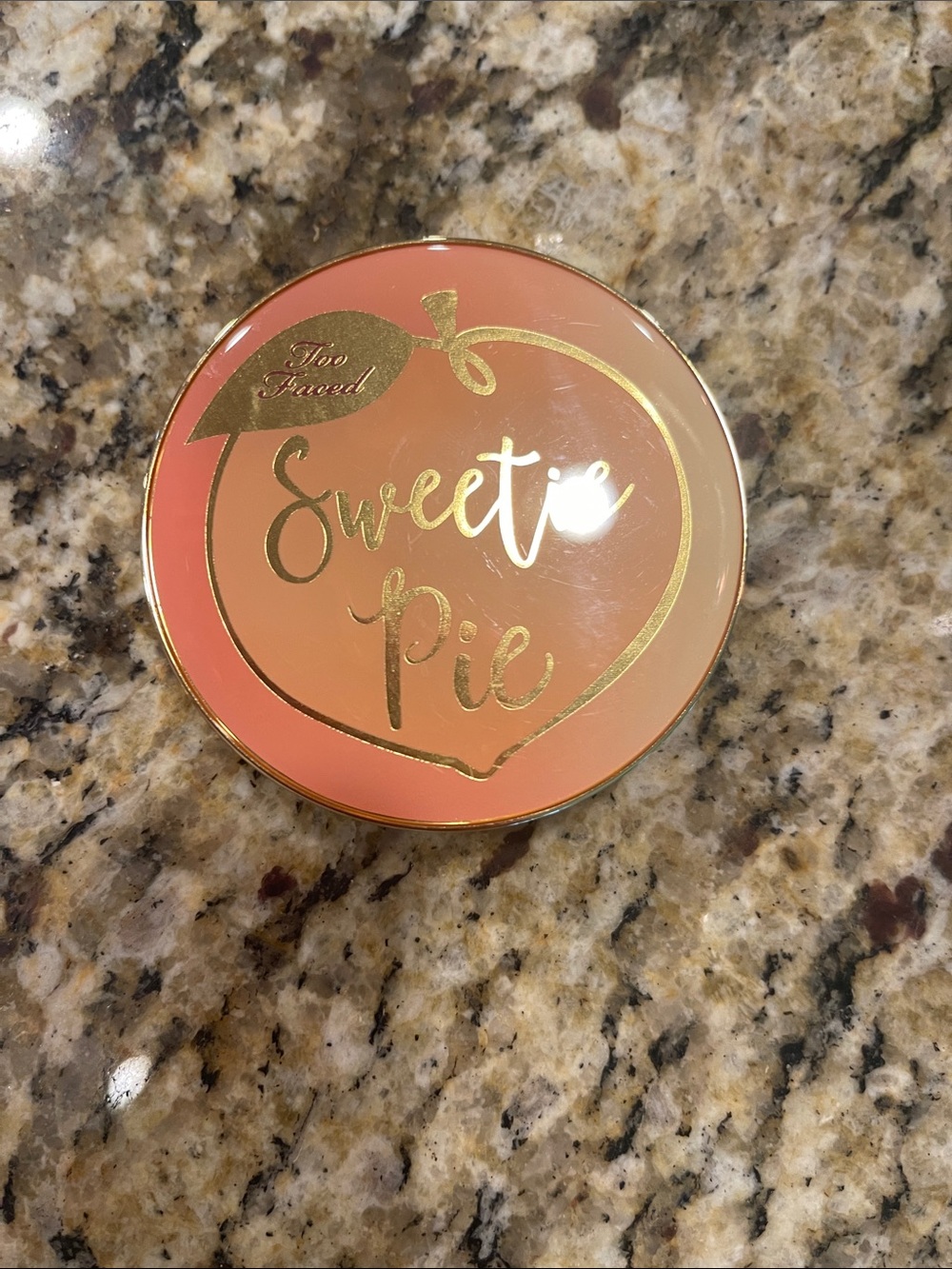 RARE&DISCONTINUES Too Faced Sweetie Pie Compact - Peach Pink with Gold